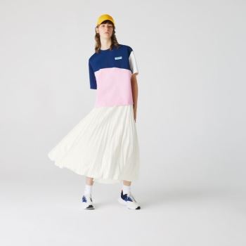 Lacoste Branded Elasticised Pleated Skirt Dámské - Sukně Bílé | CZ-lHO5Sx